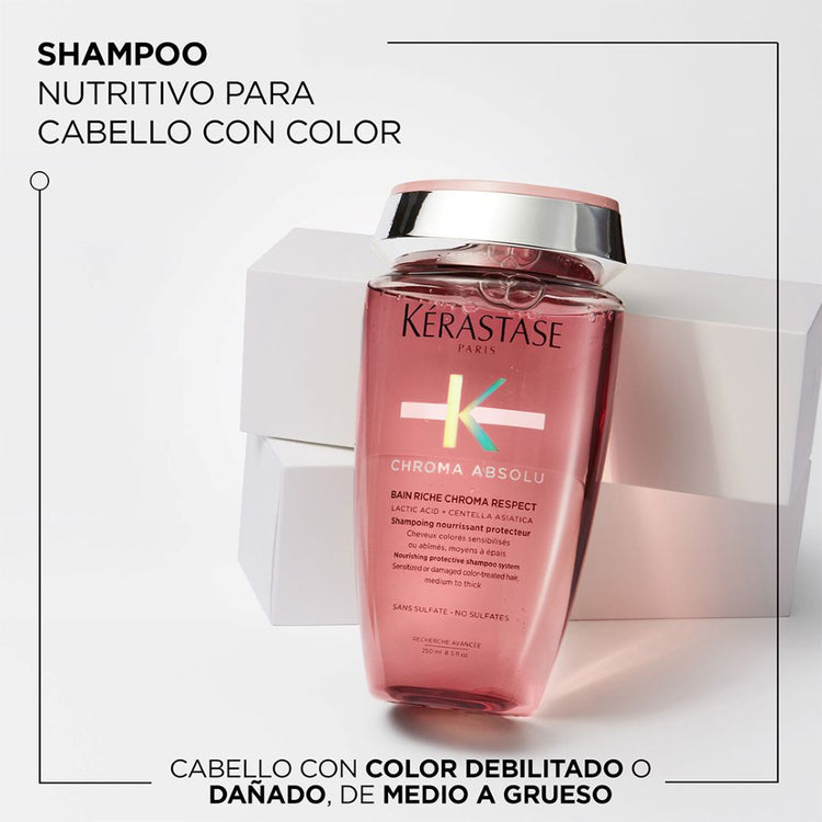 Shampoo Bain Riche Chroma Respect (Cabellos medios a gruesos)